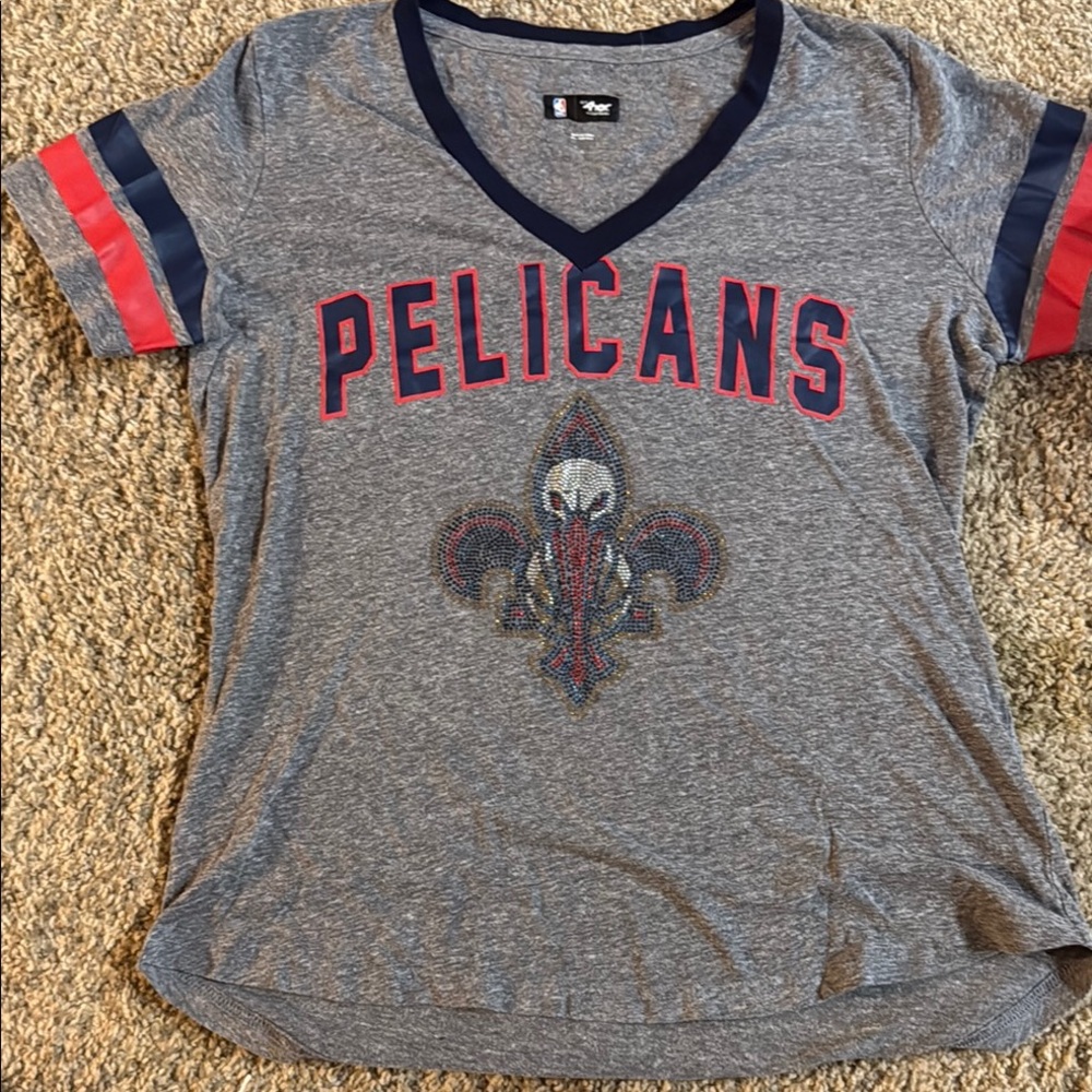 Pelicans Kids Gray and Red T-Shirt